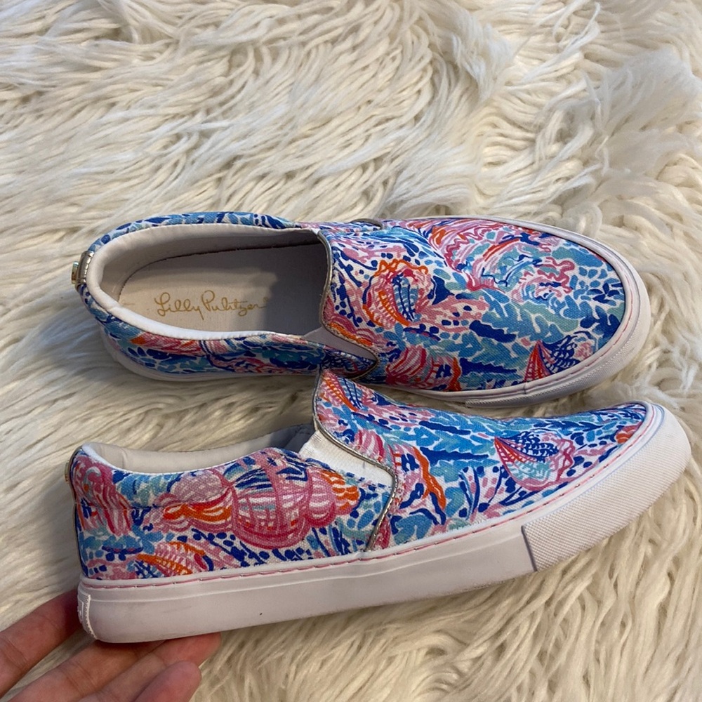 Lilly Pulitzer Shoes size 9 excellent condition see all photos perfect for summe - Picture 1 of 12